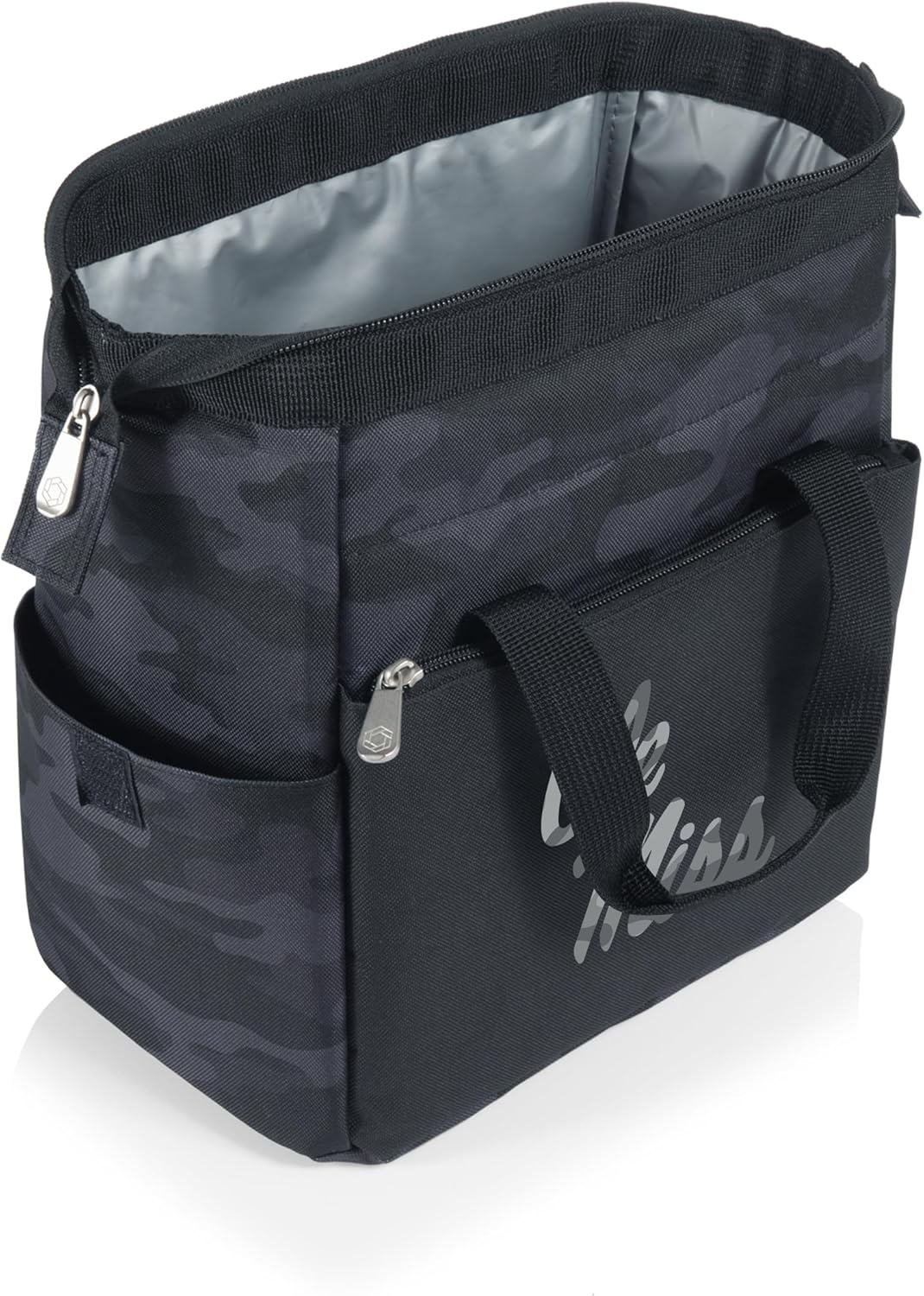 Picnic TIME NCAA Ole Miss Rebels On The Go Lunch Bag Cooler, Soft Cooler Lunch Box, Insulated Lunch Bag, (Black Camo) - Image 2