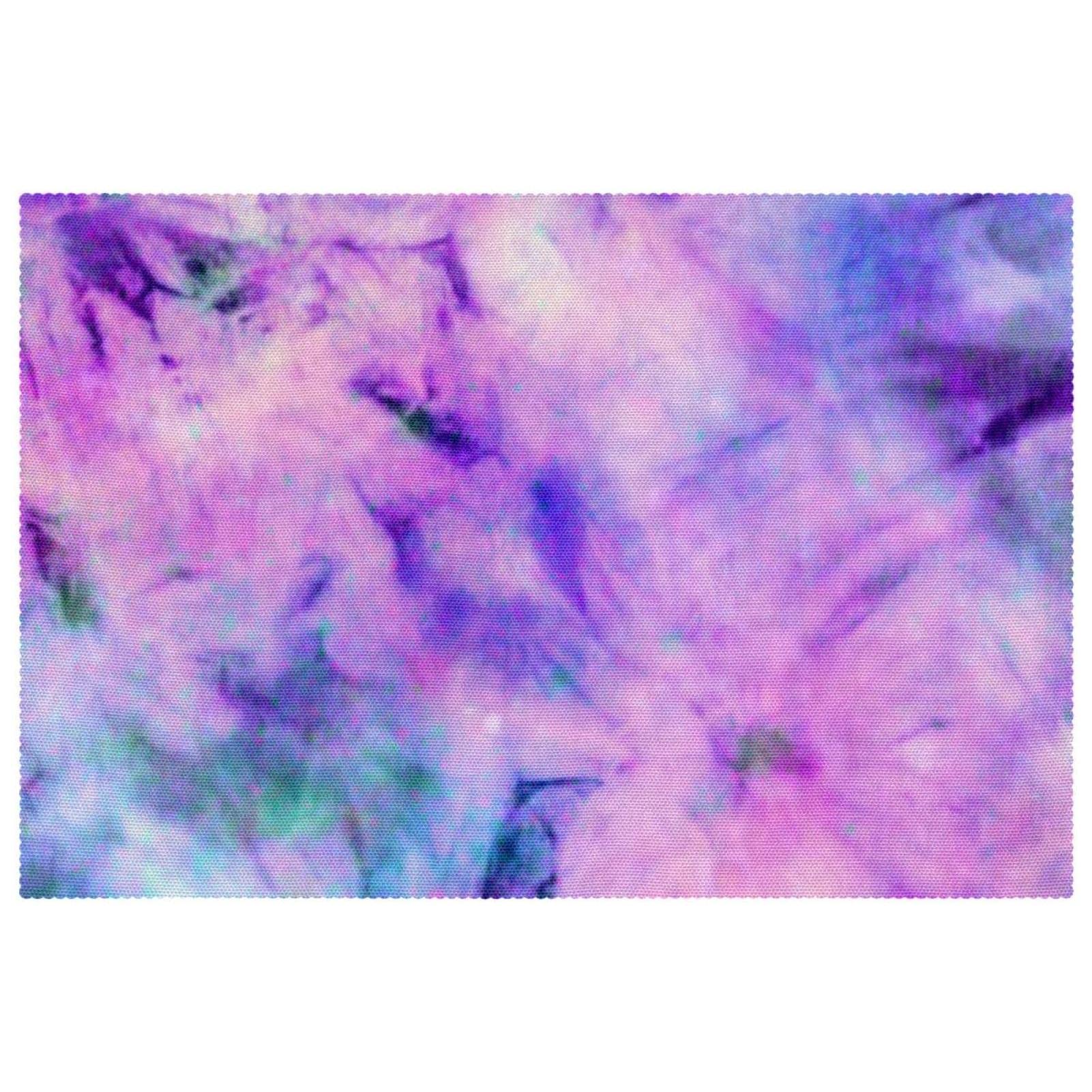 Sets de table en tissu Oxford violet tie-dye haut de gamme lavables