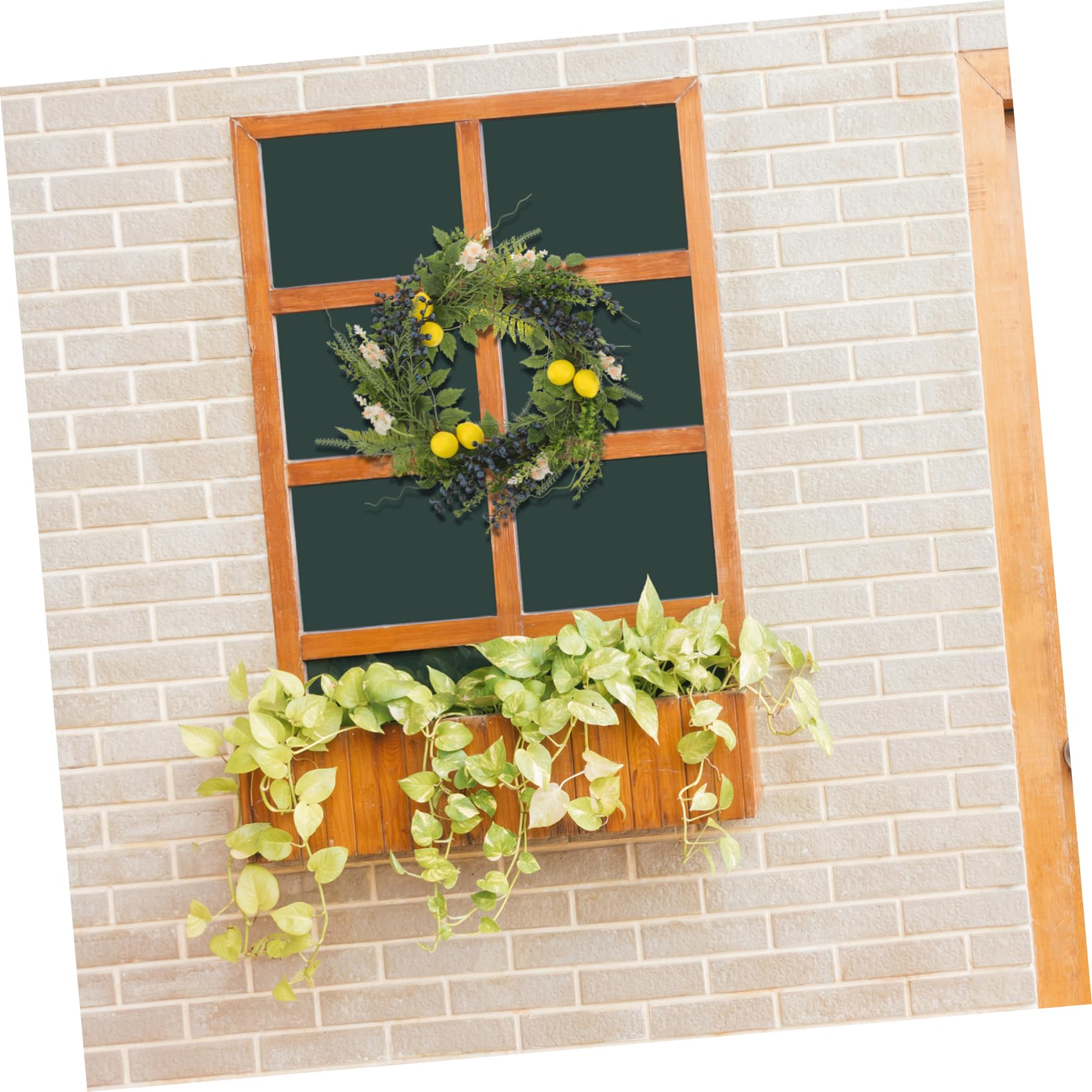 Ghirlanda Artificiale di Fiori e Frutti per Porta d Ingresso Decorazione Primaverile Estiva Finta Ghirlanda Rustica per Interni