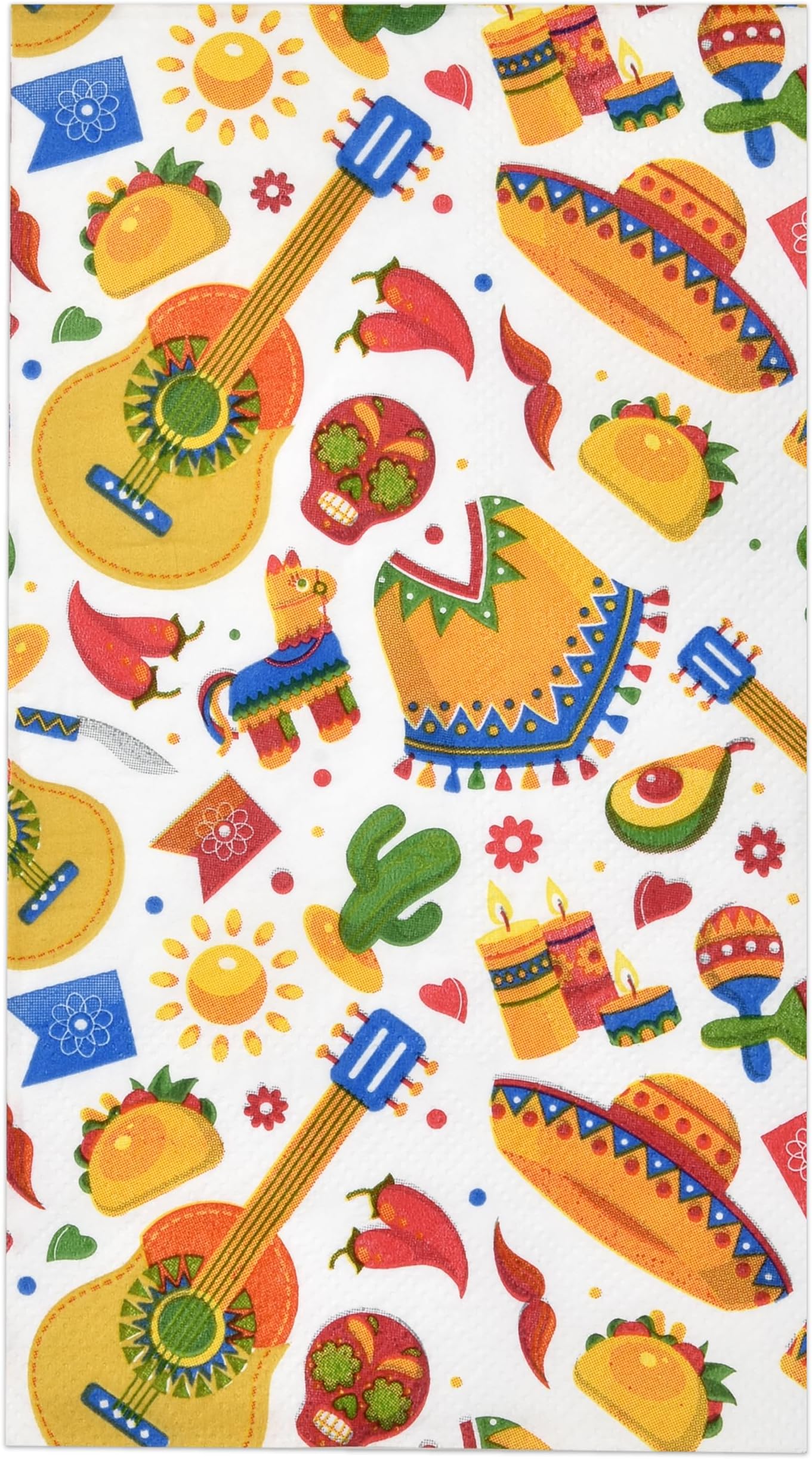 50 Pack Mexican Fiesta Guest Napkins Mexican Themed