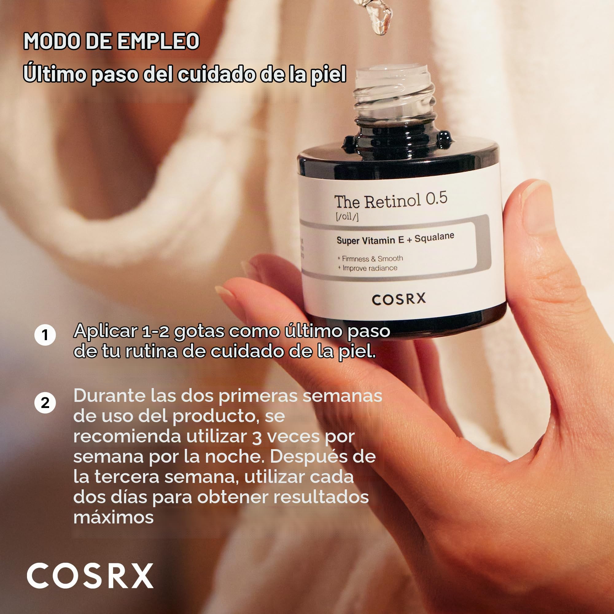 COSRX Retinol 0.5 Oil, Anti-aging Serum with 0.5% Retinoid Treatment for Face, Reduce Wrinkles, Fine Lines, and Signs of Aging, Gentle Skincare for Day and Night, Not Tested on Animals