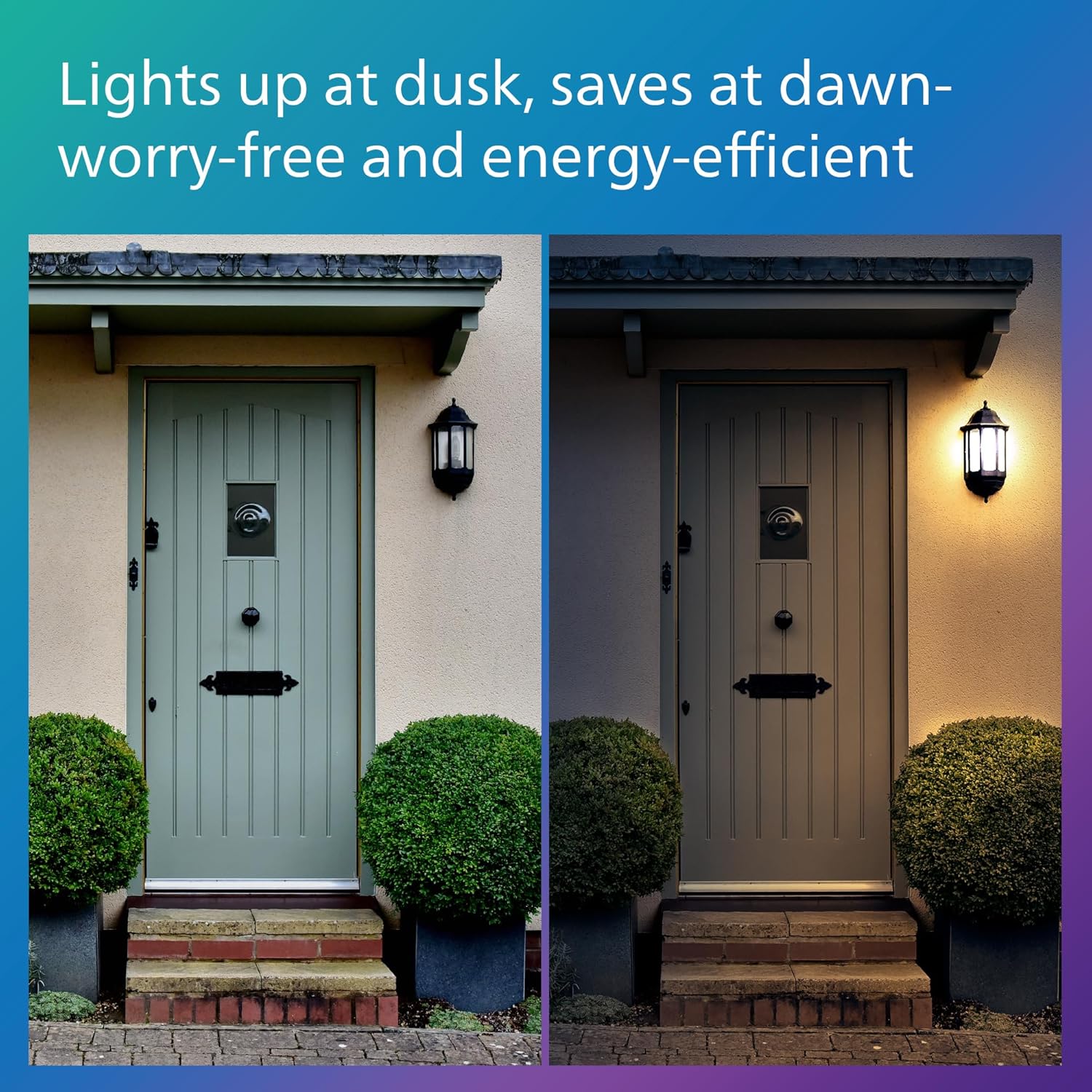 PHILIPS LED 40W B12 4-Pack Dusk to Dawn Soft White (2700K) 300 Lumen (3W = 40W) Clear Flicker-Free Candelabra Light Bulbs