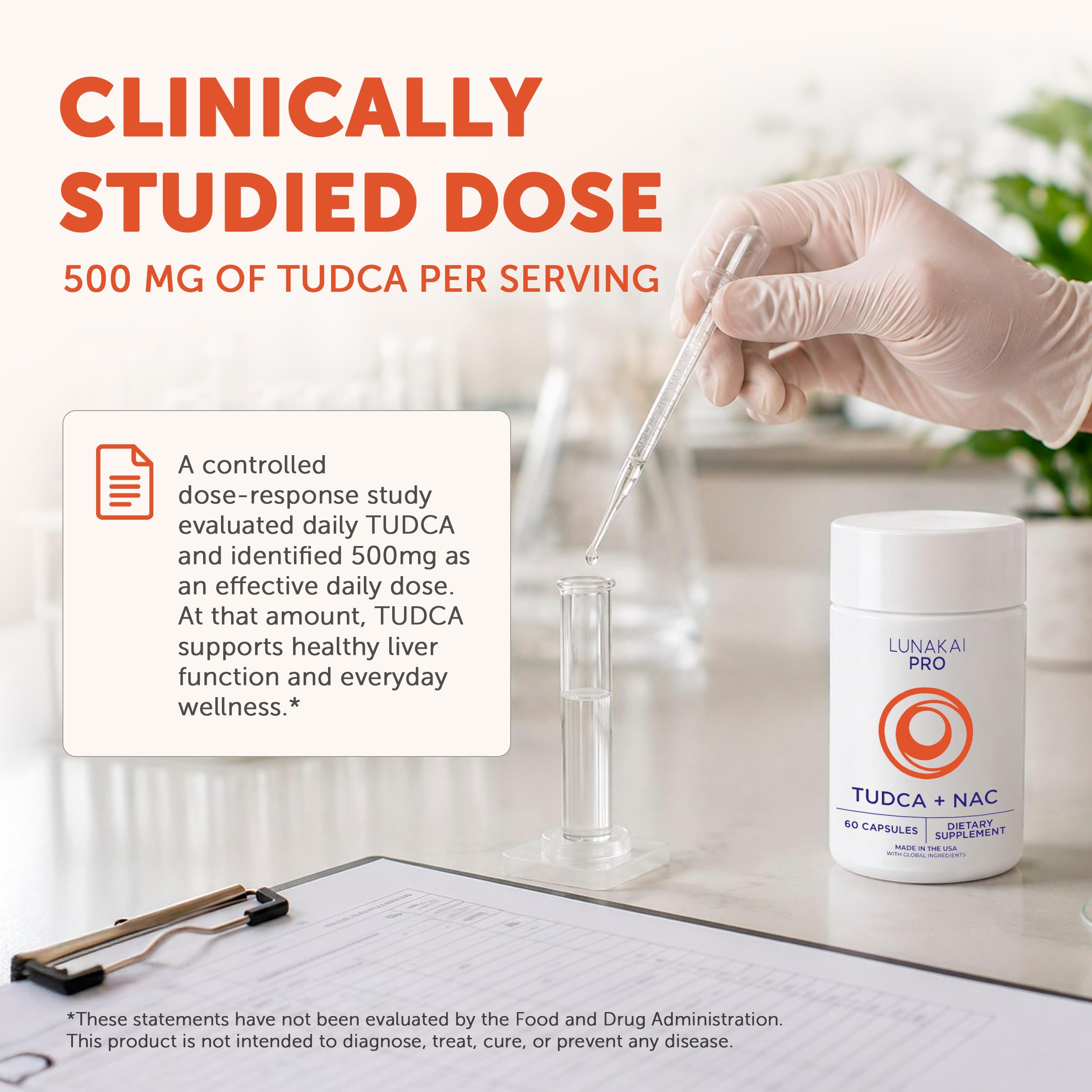 Lunakai USA Made TUDCA Supplement 500mg with NAC, 60 Capsules — Amazon image 5