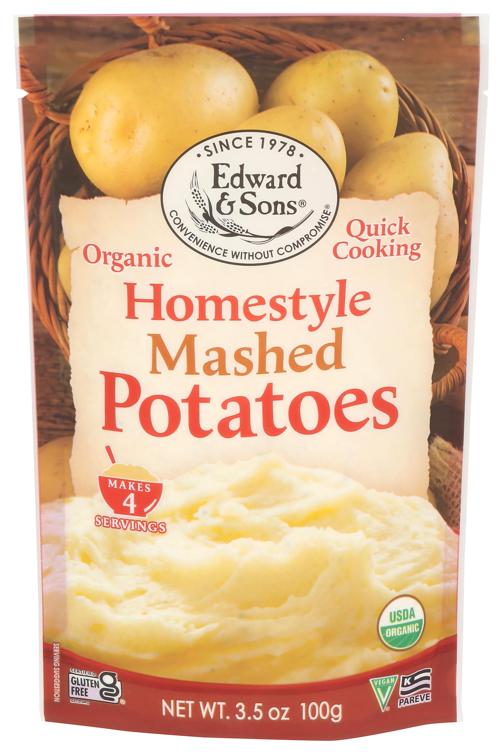 Edward & Sons Organic Homestyle Mashed Potatoes, 3.5 oz