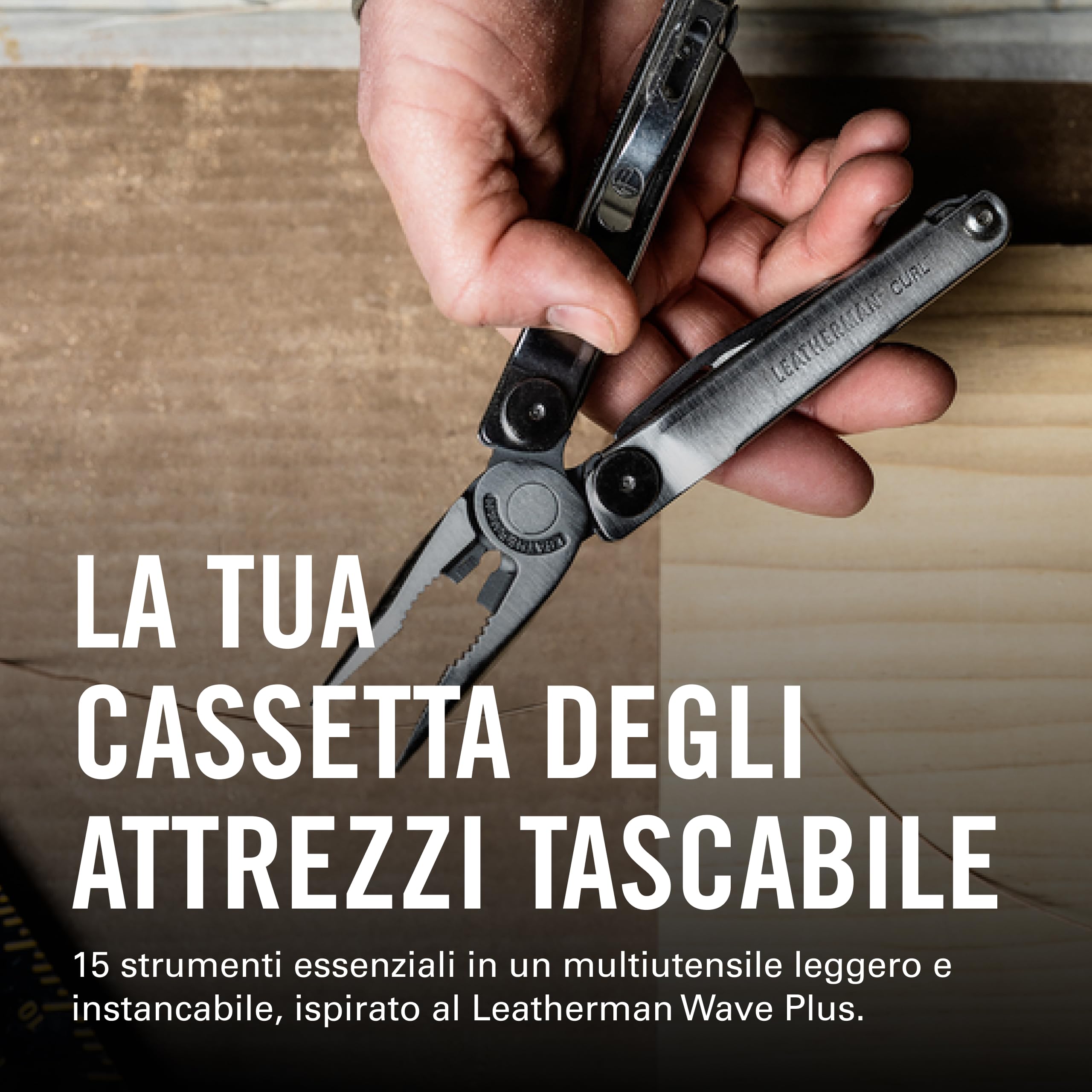 Leatherman Curl Multiutensile - 15 Strumenti per l'Outdoor e il Campeggio - Acciaio Inossidabile