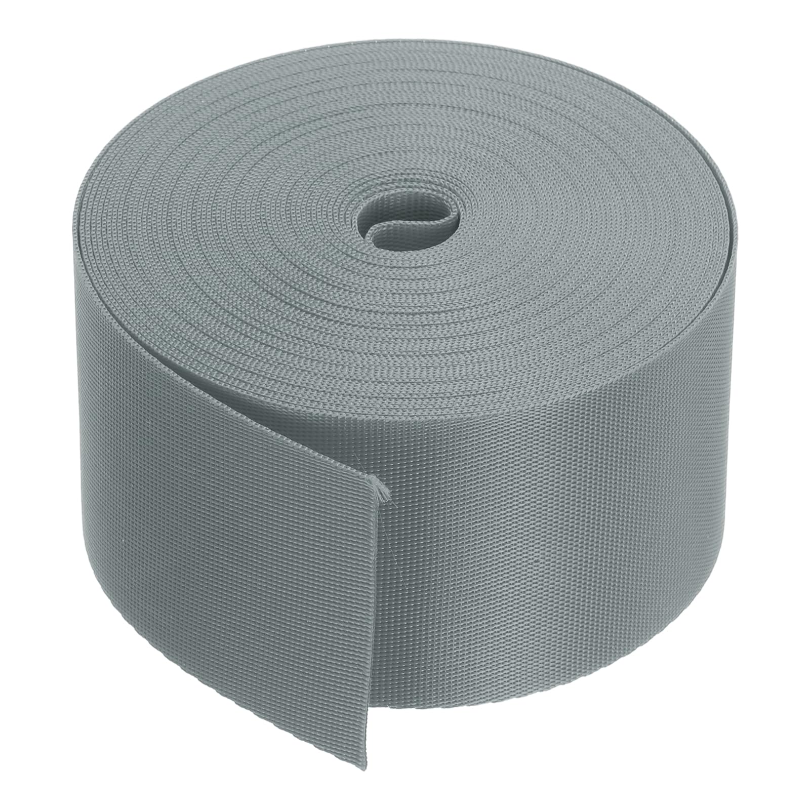 sourcing map Flat Nylon Webbing Strap 2 Inch 10 Yards Polypropylene Webbing Iron Gray for Backpack, Luggage-rack, Outdoor Climbing, DIY Craft
