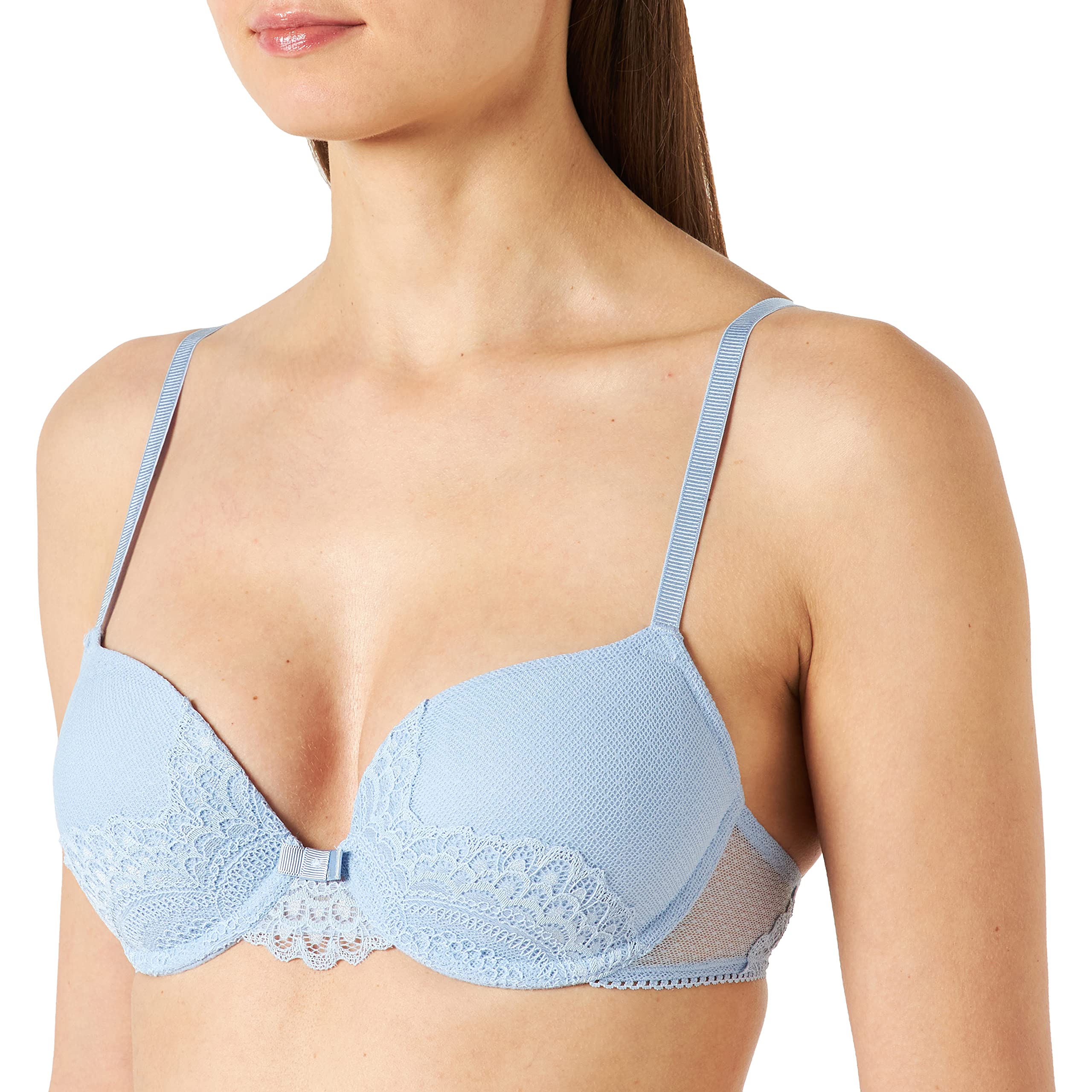Triumph Women's Wedgewood-Pt Blue 00Re Darling Spotlight Whp Demi Bra Not Applicable, Blue (Wedgewood-Pt Blue 00Re), 36E (Manufacturer Size: 80E)