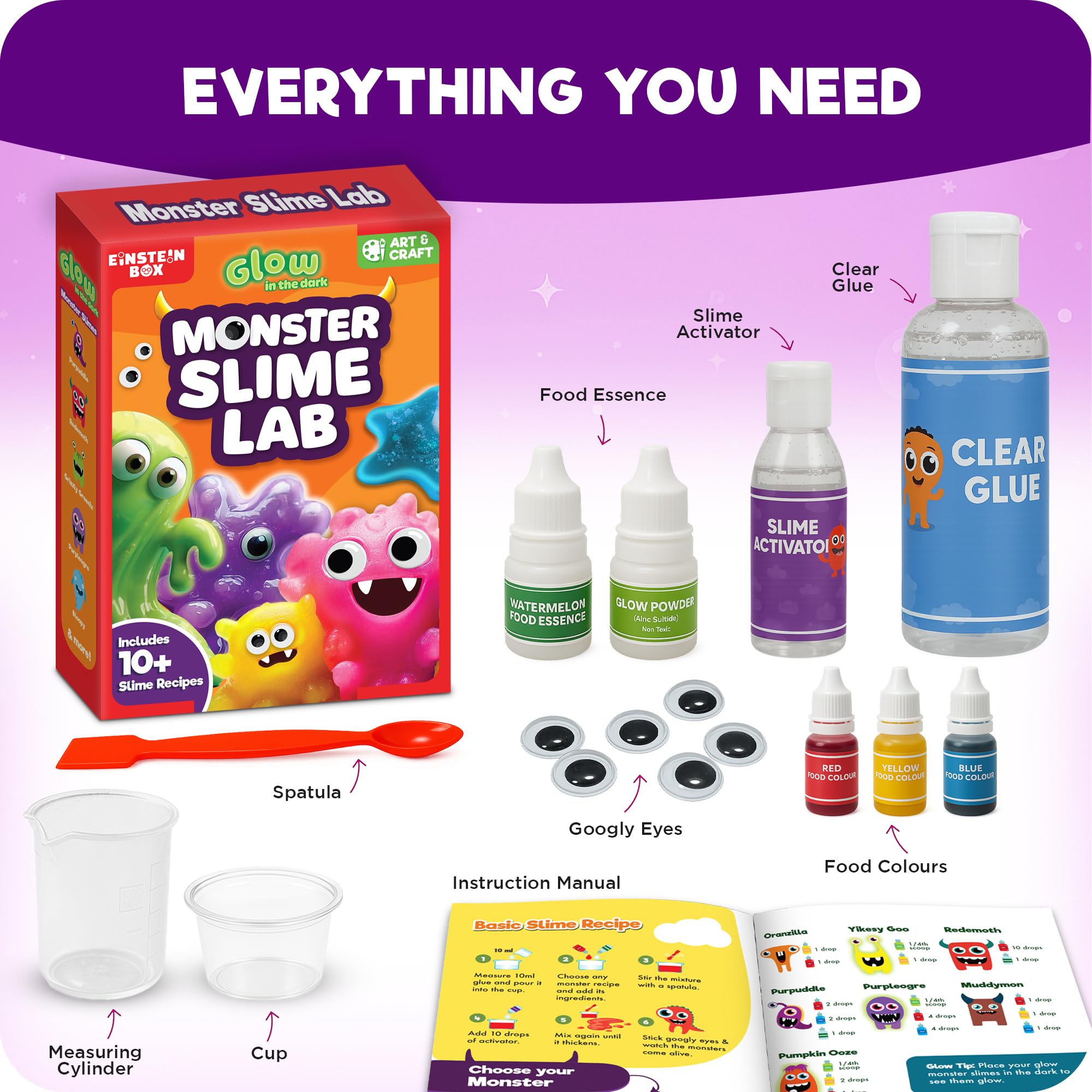 Buy Einstein Box Monster Slime Making Kit for Kids Aged 3 to 10