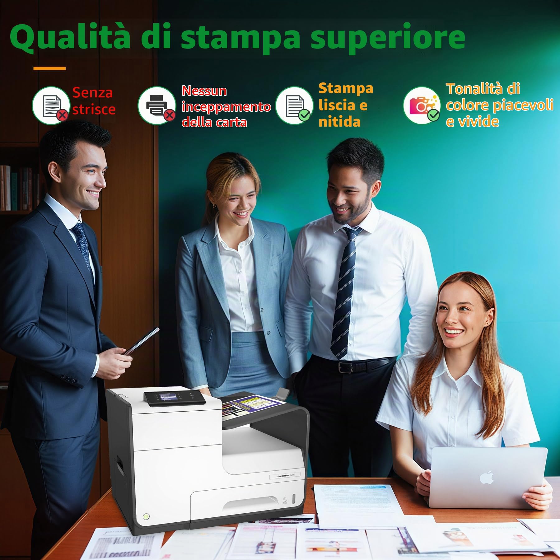 GREENSKY 973X Compatibile per HP 973 per Cartucce HP 973X Multipack | per Stampante HP Pagewide Pro 477dw 452dw 477dn 452dn 577dw 577z 552dw Managed MFP P55250dw (4-Pack)