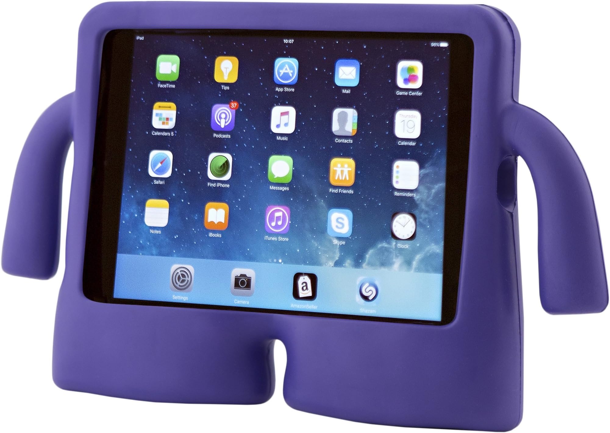 iPad Mini Case for Kids - A Shockproof and Durable Protective Case for an Apple iPad Mini 1/2/3/4 which is Free-Standing, has Carrying Handles and is Child Safe (Purple)