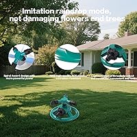 Vista 5 de Aspersor de césped, rociadores para patio, rociadores automáticos de agua de jardín, sistema de riego de césped, rotación de cobertura de área