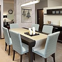 Vista 204 de Juego de 6 fundas elásticas para sillas de comedor, extraíbles y lavables, para sillas de comedor, hotel, ceremonia
