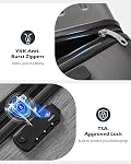 Coolife Luggage Suitcase PC+ABS with TSA Lock Spinner Carry on Hardshell Lightweight 20in 24in 28in(Sliver, S(20in_Carry on))