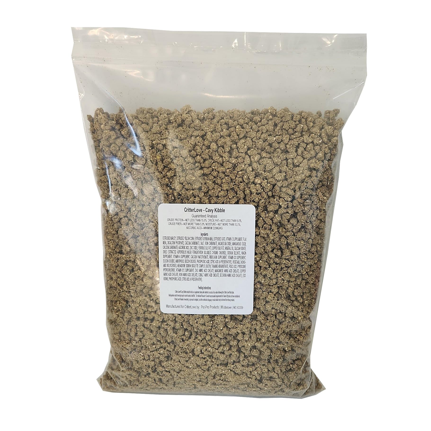 Critter Love® Cavy Kibble - Guinea Pig Food 3lb