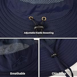 Sun Hats for Men Women Fishing Hat UPF 50+ Breathable Wide Brim Summer UV Protection Hat with Face Cover & Neck Flap