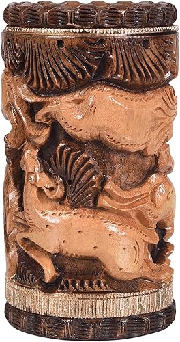 Miniatura 8 de Craft Trade Soporte para bolígrafo para organizador de escritorio, soporte de madera para pinceles de madera, soporte para lápices - Soporte para