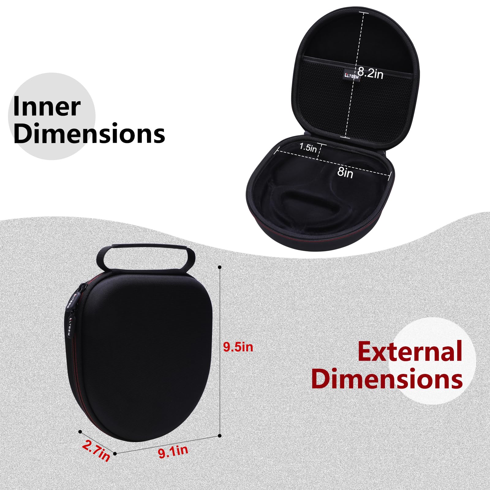 LTGEM Case Compatible with Razer Barracuda X Gaming & Mobile Headset(2021 Model), Black