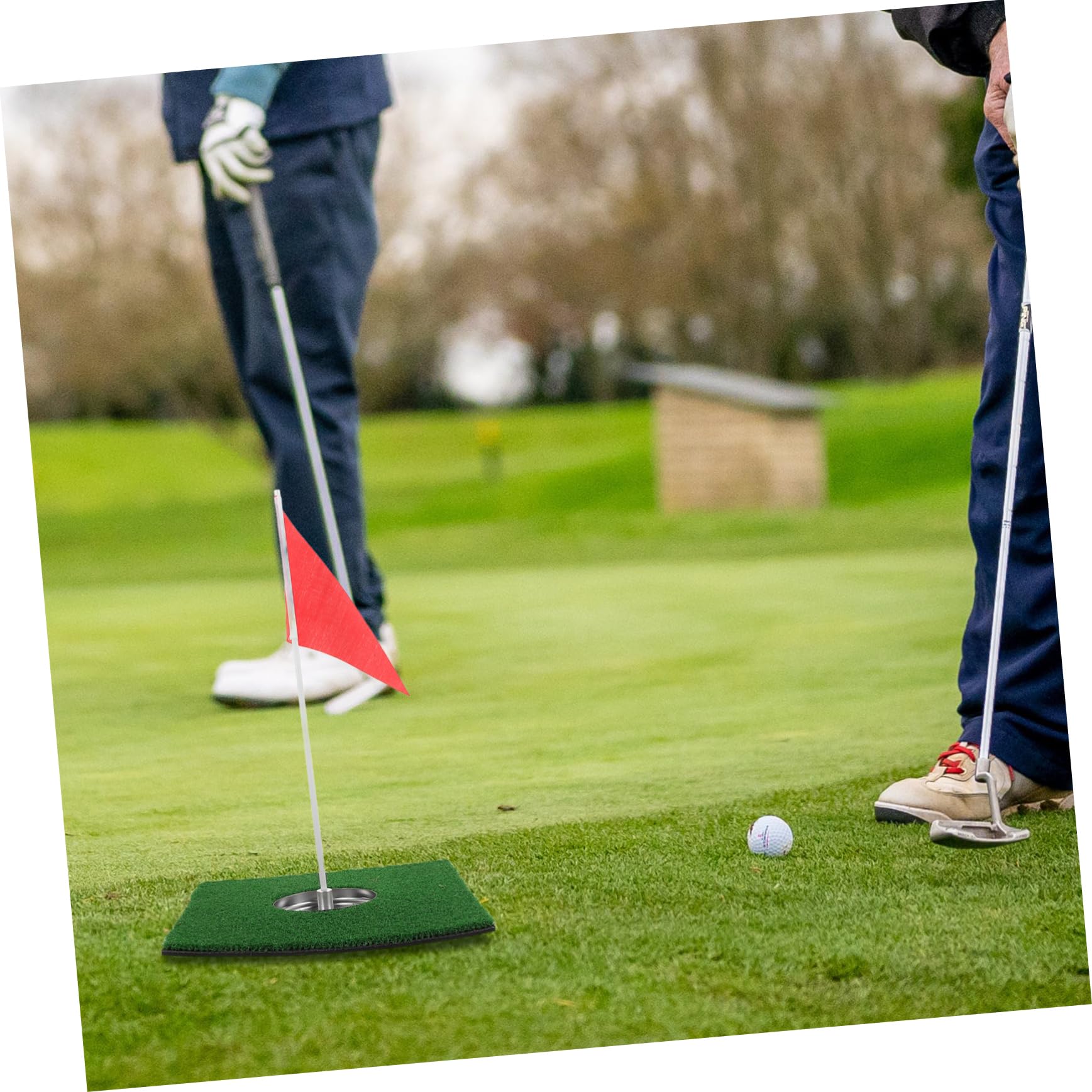 Happyyami Golf Pushing Pad Training Putter Cup Hole Golfs Set for Practice for Anywhere Training