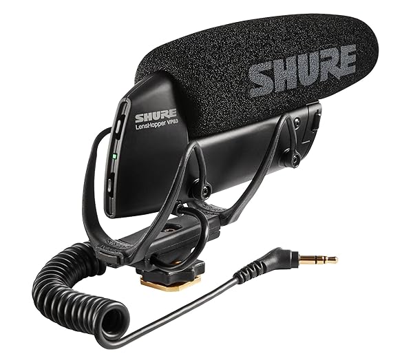 Shure VP83 LensHopper Camera-Mounted Condenser Shotgun Microphone for use with DSLR Cameras and HD Camcorders - Capture Detailed, High Definition Audio with Full Low-end Response