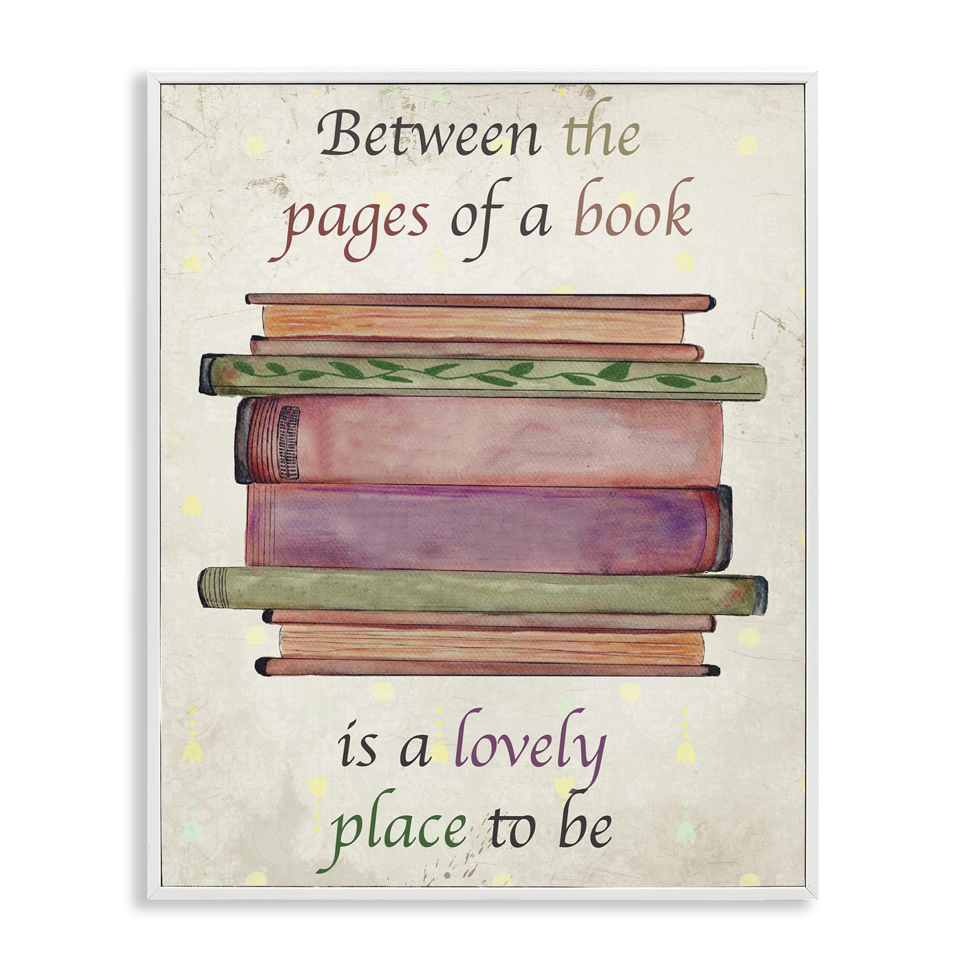 Stupell Industries Coastal White (Textured) 'Between Pages Of A Book'| Framed Giclee Art