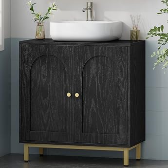 Hzuaneri BC19104G Vanity Unit with 2 Doors, Adjustable Shelf, Lots of Storage Space, Freestanding, Country House Style, 30 x 