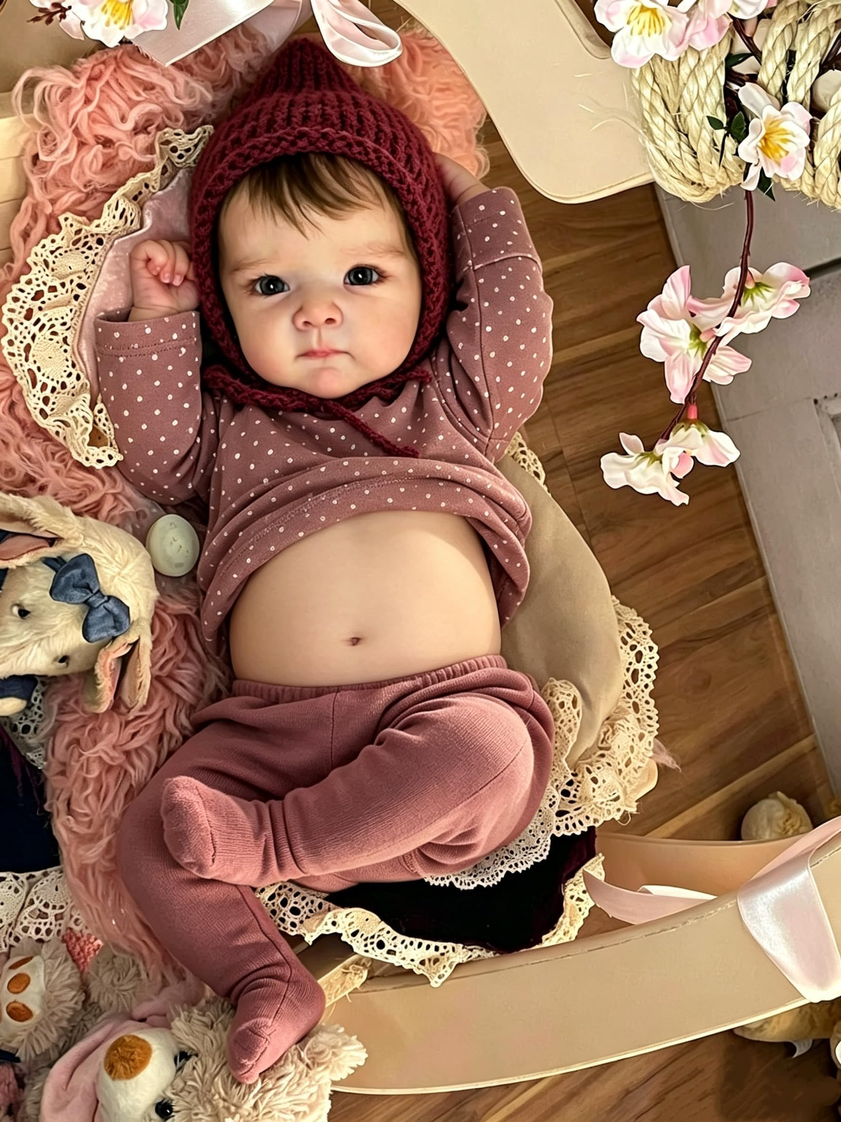 Zero Pam Reborn Baby Dolls Silicone Full Body, Full Silicone Vinyl Baby Doll Girl,18 Inch Realistic Babys Doll Eyes Open, Lifelike Handmade Newborn Dolls for Girls Ages 3+