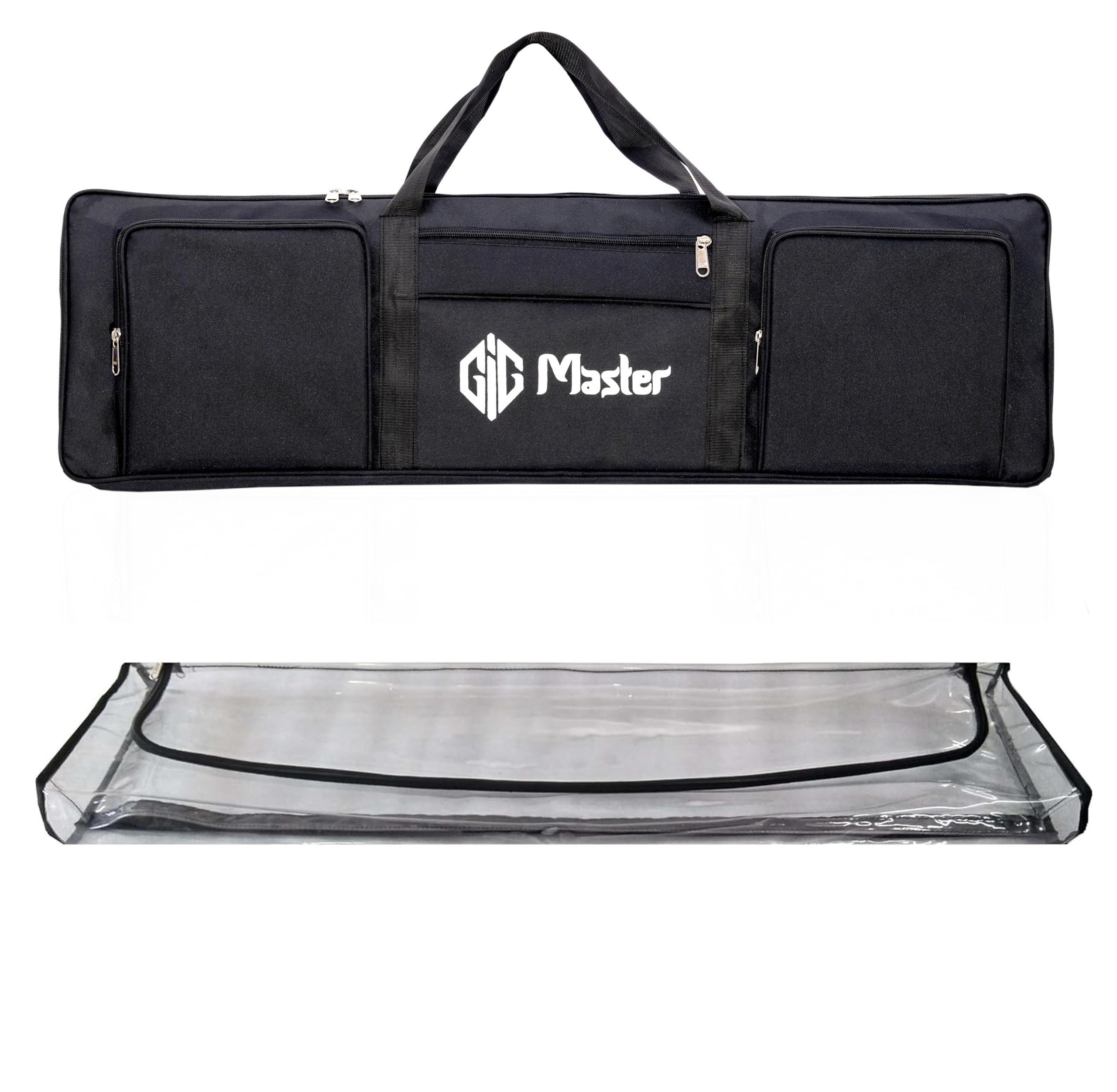 GIG Master Heavy Padded Keyboard Bag/Cover/Case for Casio CT-X700, CT-X870IN, CT-X8000IN, CT-X9000IN, 61 Keys Keyboard with Transparent Dust Cover & Double Pocket(Black)-picture-23