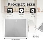 2pcs pour filtre à hottes Allure pour broyeur, 14.25x11.81 en aluminium Mesh Filtre d'évent pour le remplacement BPS2FA30 99010299 99010305 AP3378953 & Plus