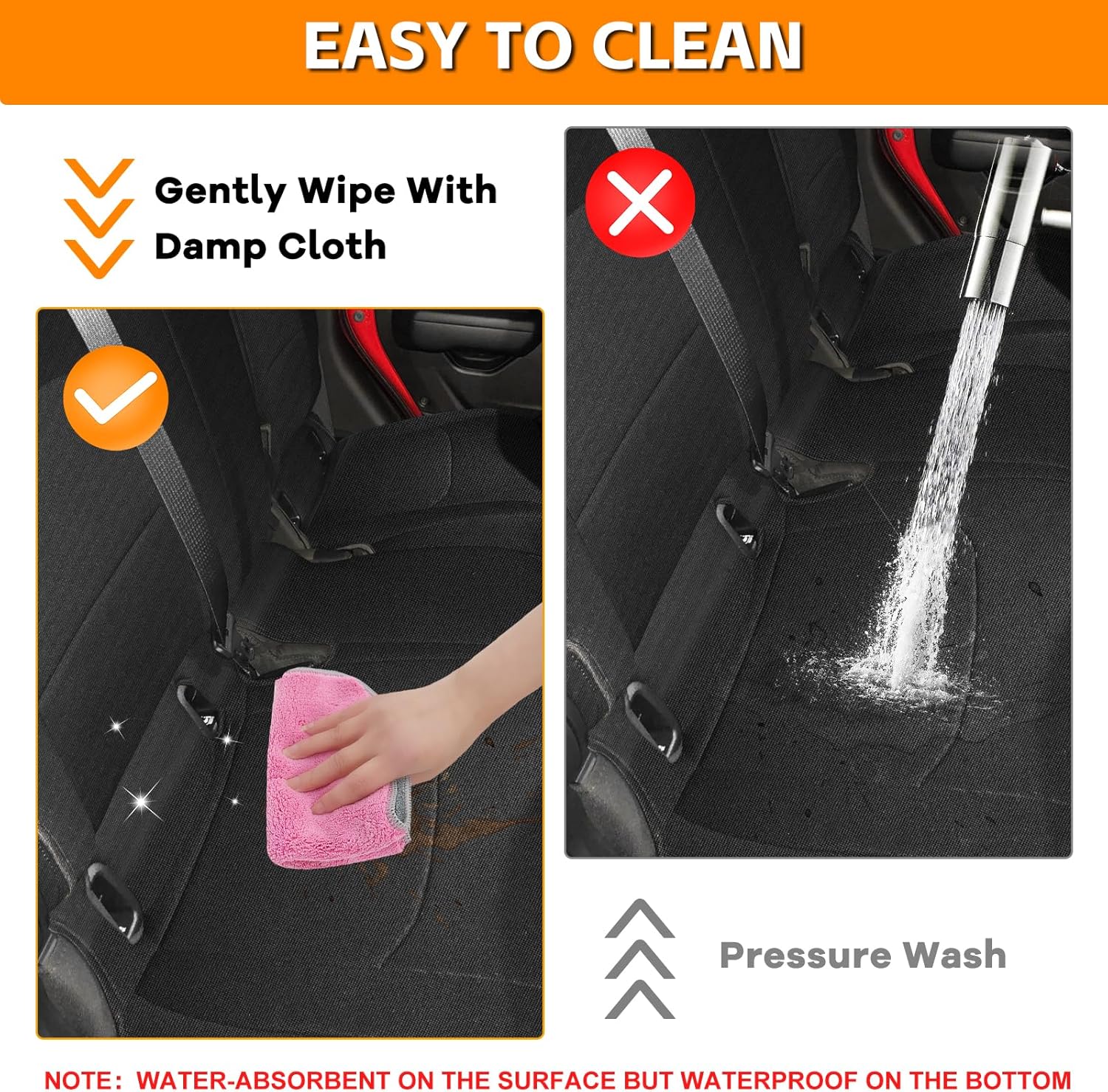 Front Seat Cover Compatible with 1984-2001 Jeep Cherokee XJ SE, Sport, Classic, Limited, Neoprene Seat Cover, Durable Seat Protection with Rain Defender