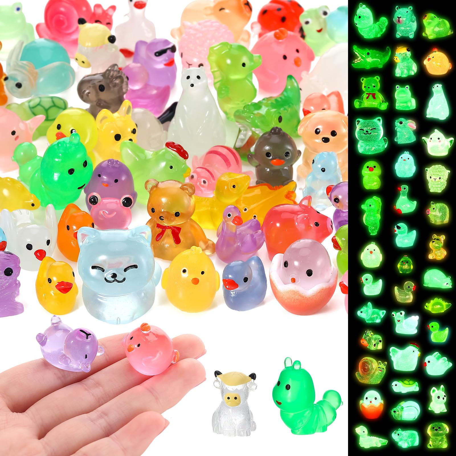 GSrenyu 60 Pcs Mini Resin Animals