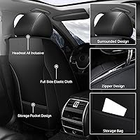 Vista 2 de AOMSAZTO Funda de asiento de automóvil personalizada para Nissan Rogue 2010-2025 2026, protector de cojín de asiento de automóvil, impermeable
