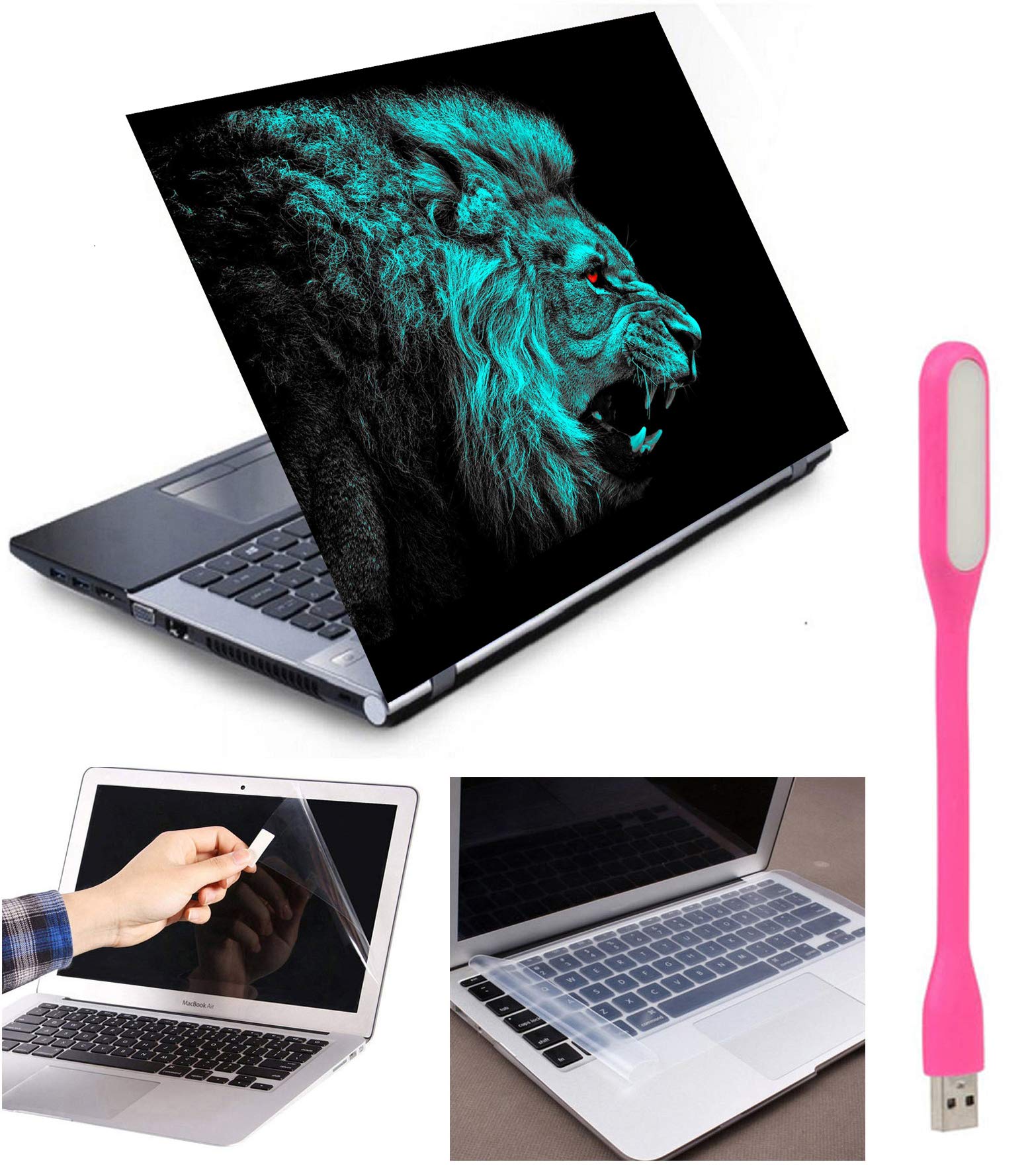 Ramiya 4 in 1 Accessories Combo Kit for 15.6-inch Laptops Decal | Screen Guard | Silicone Keyboard Protector | and USB LED Light All Models (Upto) Size : 15.6"x 10.1" (B0855ZMBDM) Amazon Price History, Amazon Price Tracker