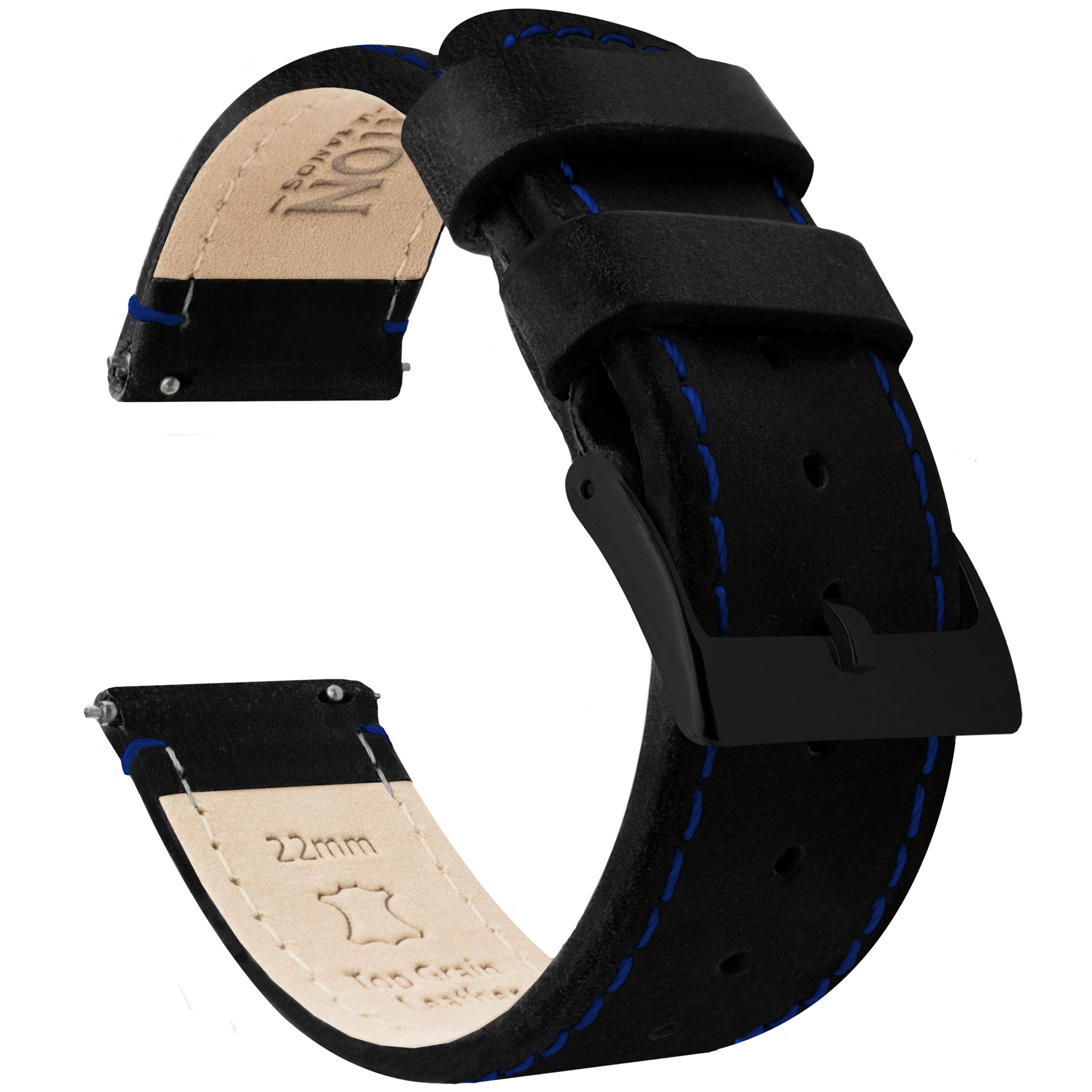BARTON WATCH BANDS - Top Grain Leather Watch Bands Compatible with Apple Watch Models - 1, 2, 3, 4, 5, 6, 7, 8, 9, 10, SE, Ultra &amp; Ultra 2