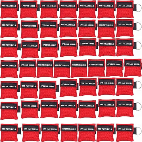 Máscara de protección facial RCP Rojo 12pcs y Rojo 50pcs, Rojo-50