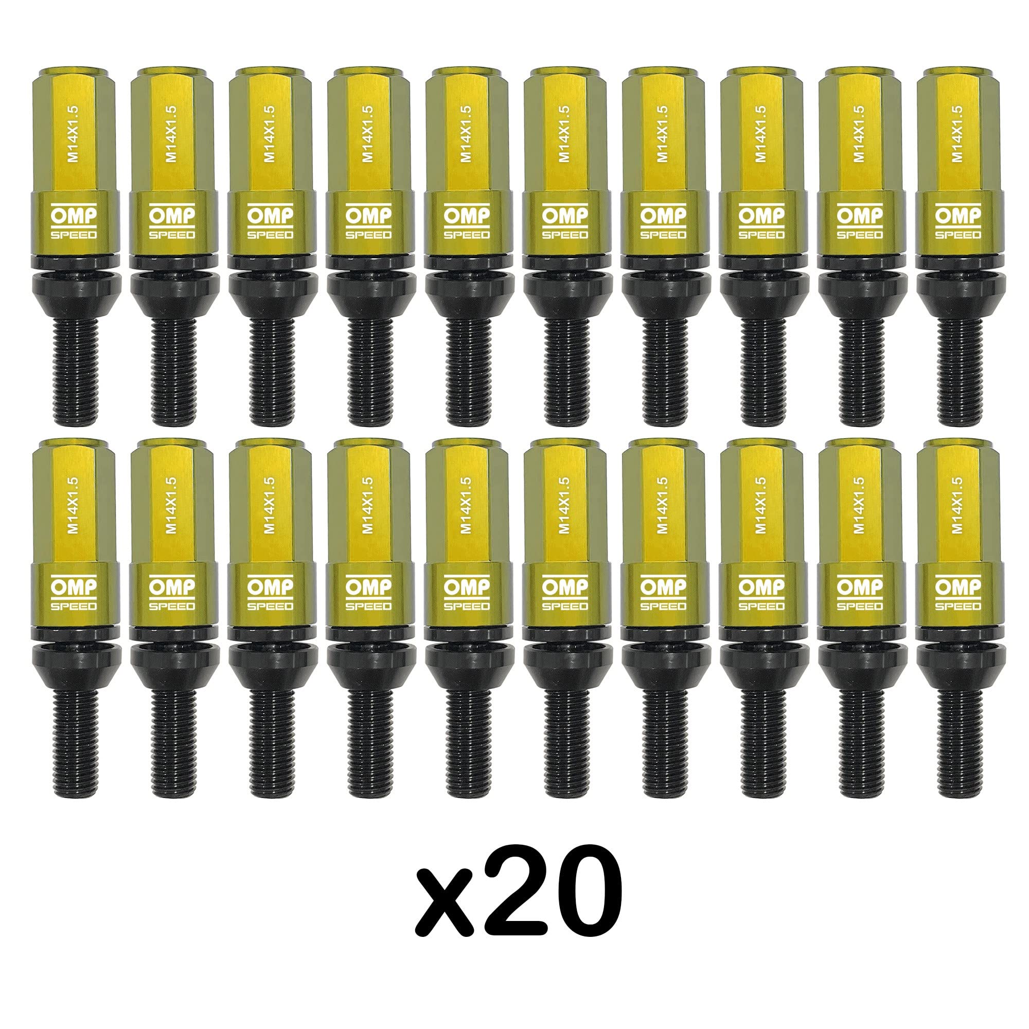 OMP Speed Jeu De 2 Élargisseurs De Voie  Entretoise De Roue Centres Epaisseur 15 Mm Pcd 5x108 Cb 67 1 Od 139 Boulon X10 M14x1 5 Conique 43 Antivol Aluminium Noir Omps08581501
