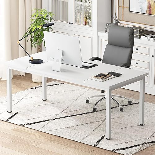 Miniatura 228 de DlandHome Escritorio pequeño para computadora de 31.5 pulgadas, mesa de escritura para espacios pequeños, mesa de estudio, escritorio para Nogal