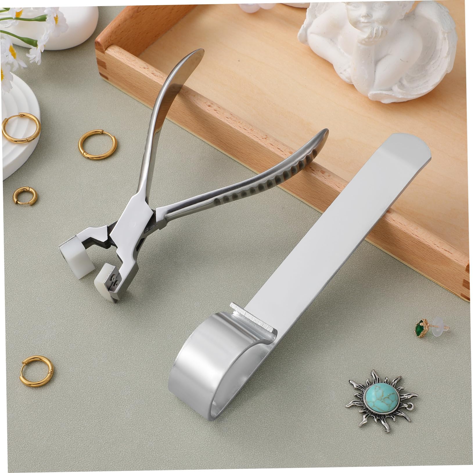 Alicates para Doblar Pulseras y Formar Alambre Metalizado para Joyería, Herramienta Metálica, Uso Profesional y Hobby, Accesorios para Crear Pulseras Artesanales