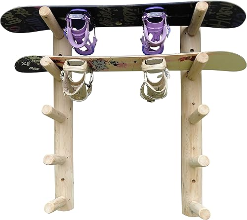 Miniatura 10 de Estante de pared para esquís y snowboard, 5 lugares.