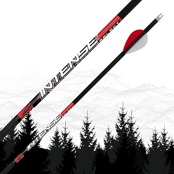 Killer Instinct Intense Select Carbon Arrows .001 6-Pack 400 Spine 32.5 Uncut - Premium .001 Straightness for Vertical Bows