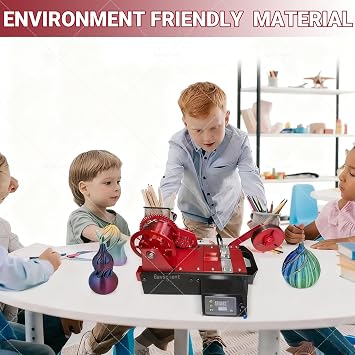 Desktop Filament Maker Machine,Desktop Filament extruder for 3D Printing, 3D Printer Extruder, Pastic Bottles Fiament Pultruded, Recycled Pet Bottle Recycler for Families Red