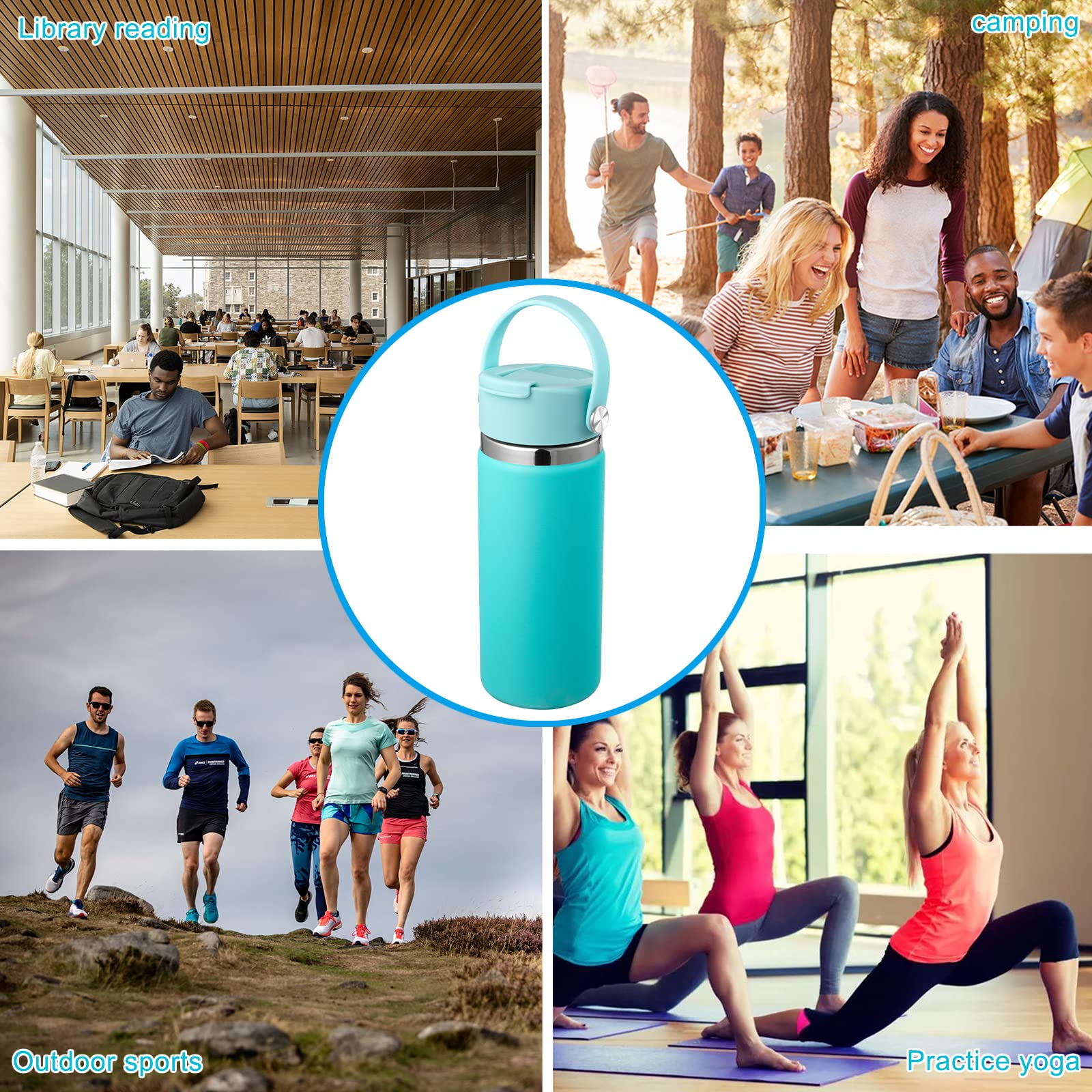Trinkhalm-Deckel Für Hydro Flask & Andere Weithalsflaschen – Mit Strohhalmen & Bürste, BPA-frei, Mehrere Größen