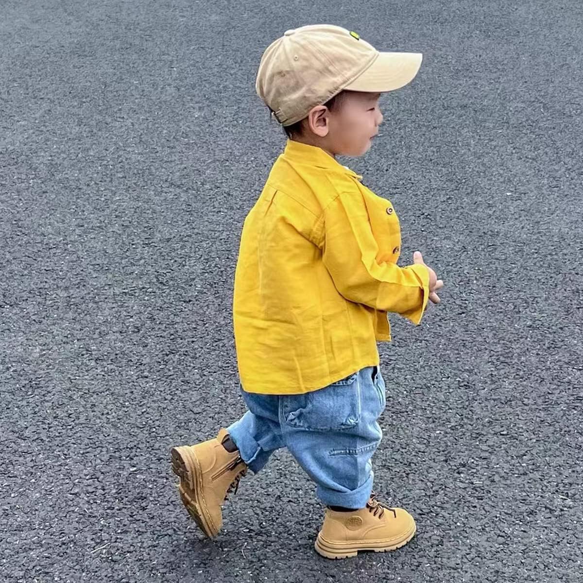 KISBINI Toddler Boys Long Sleeve Dress Shirt Button Up Shirts for Kids 2T-6 Years - Image 4