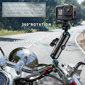 GoPro - orioribu UIRWOU 360° Motorcycle Mount for GoPro Hero10/9/8/max/7/6/5