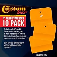 Vista 2 de Custom Shop Herramientas esparcidoras de plástico de 4 pulgadas para rellenos de carrocería automotrices (paquete de 10), masillas, esmaltes, resina