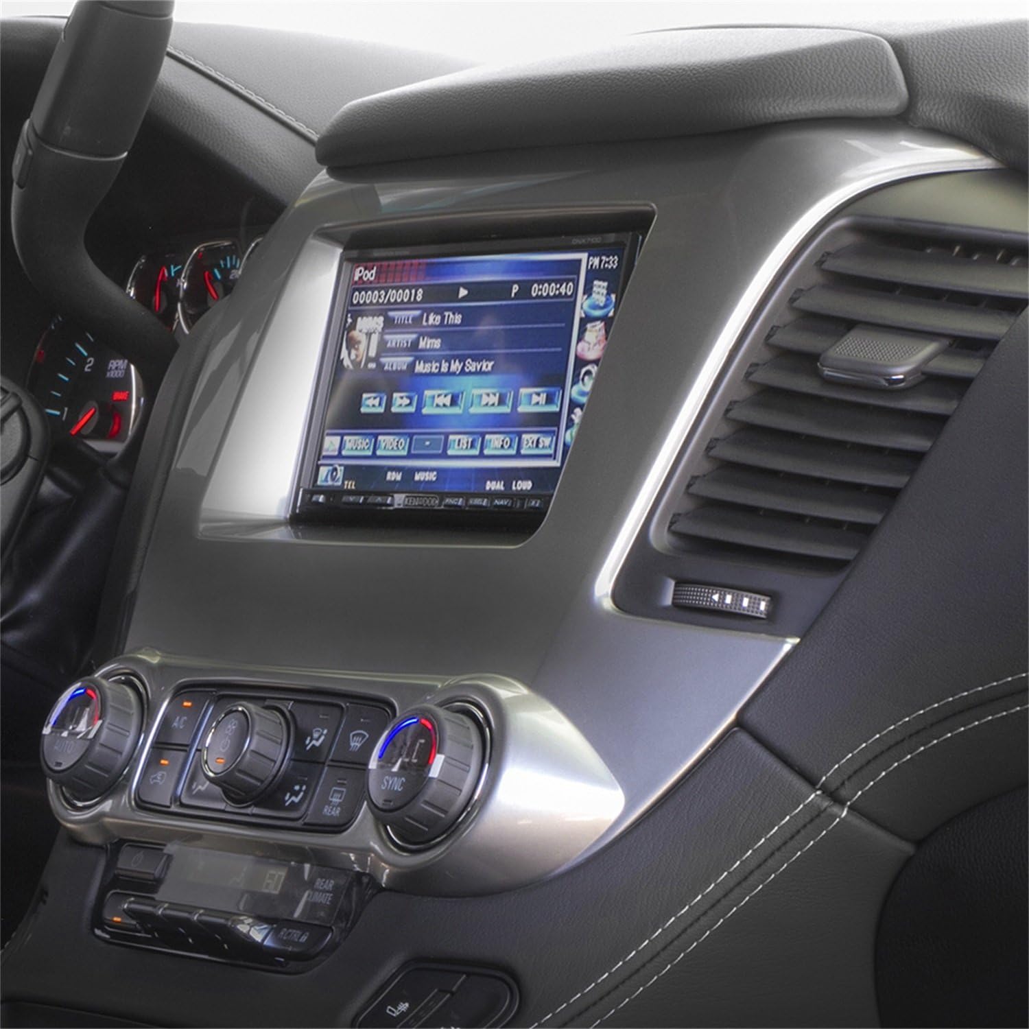 70% оƒƒ Dіѕсоunt Scosche GM5214SB Compatible with 2015-20 Chevrolet Tahoe / Suburban and GMC Yukon Double DIN + Pocket Dash Kit Black
