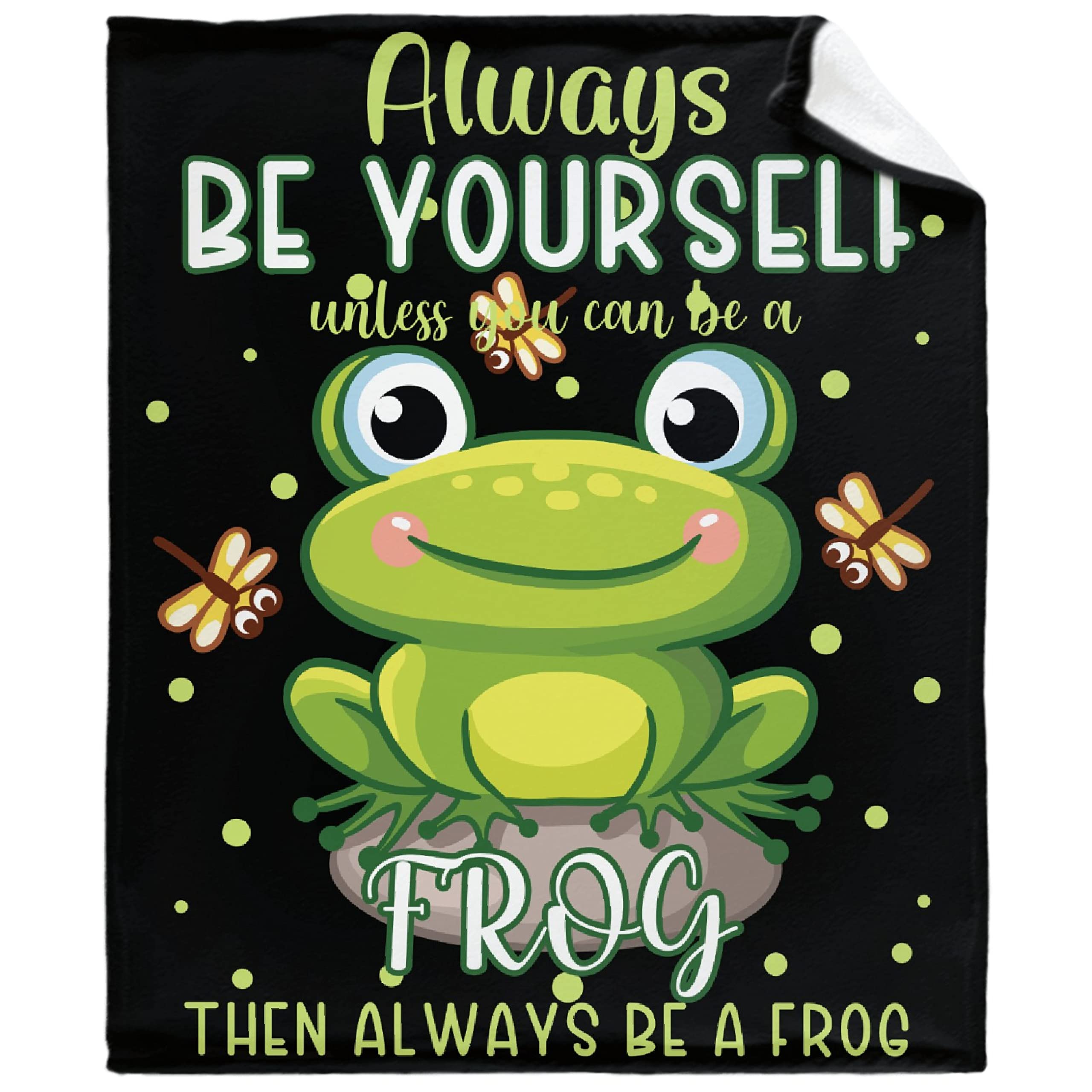 Always Be Yourself Unless You Can Be A Frog Blanket Throws Gift for Girls Boys?Cute Decor Plush Soft Lightweight Flannel Fleece Blankets Manga Quilt for Bed Couch Chair 40x30In Toddler