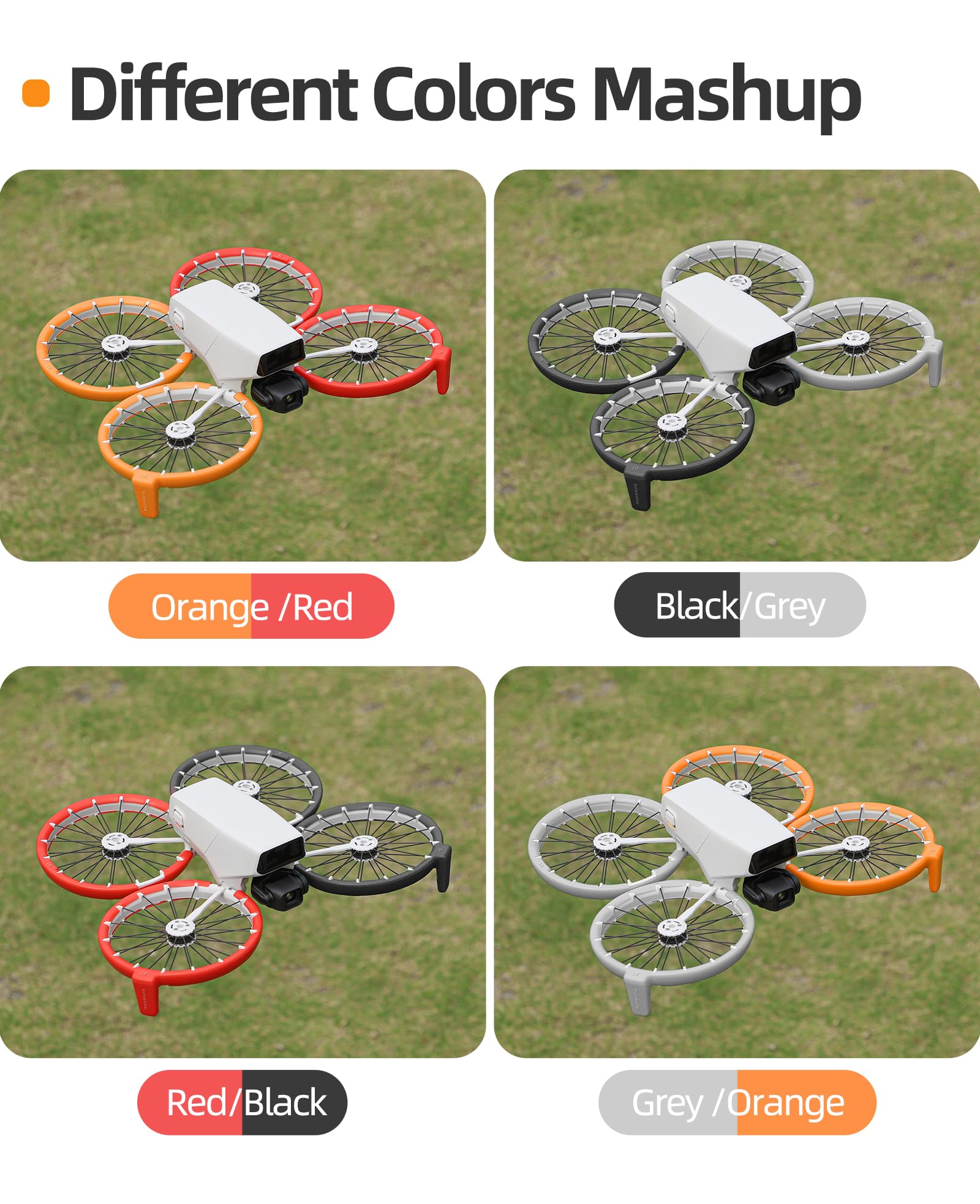 YUULNMOP Crashproof Propeller Guard Full Protective Frame for DJI FLIP,Anti-Collision Propeller Guard Protector Gimbal Protective Ring Cover for DJI FLIP (Black) - Image 4