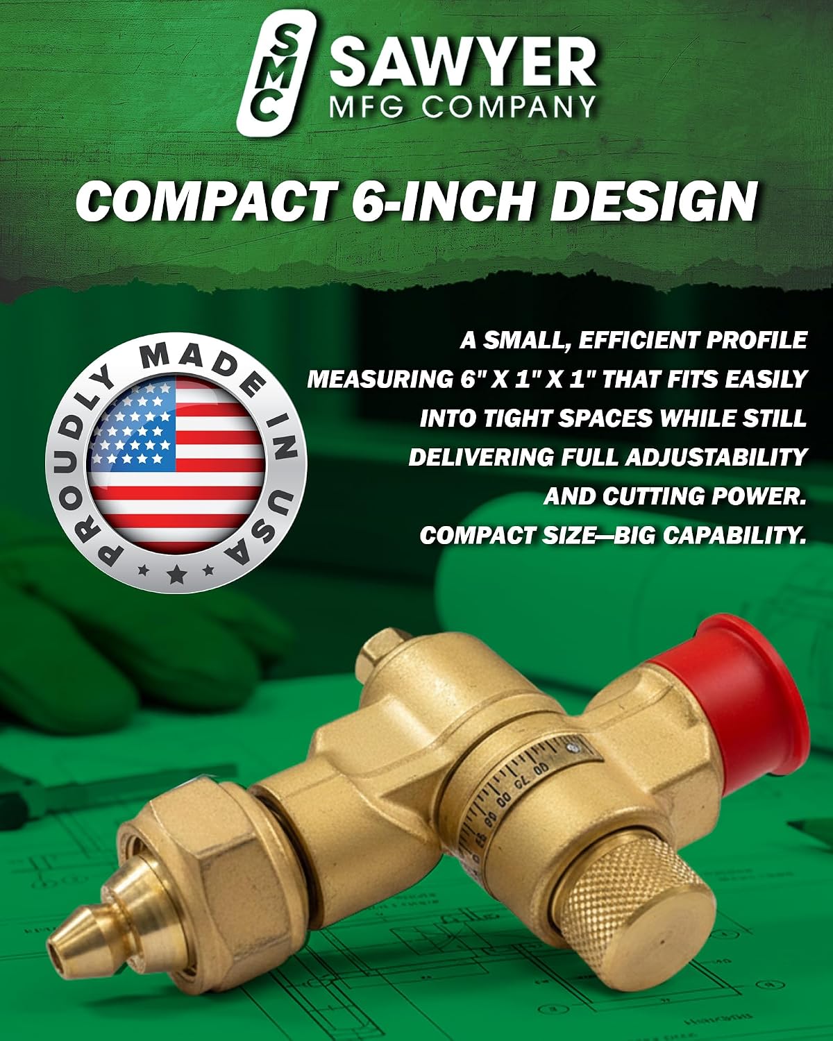 Sawyer MFG Adjustable Cutting Torch Bevel Head - Heavy-Duty Steel Torch Head with 0°–90° Adjustable Angle Range for Precision Metal Fabrication, Welding, Industrial Cutting, and Plumbing Use
