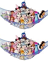 Vista 41 de Lilly's Love Hamaca para animales de peluche, organizador colgante de esquina, almacenamiento de juguetes, red de almacenamiento de animales de Coral