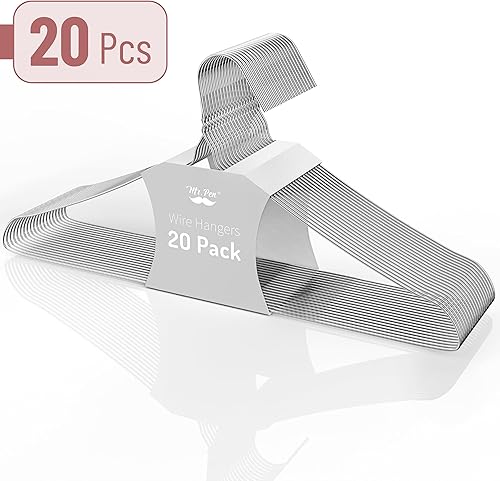 Miniatura 9 de Mr. Pen - Perchas de alambre, paquete de 10, perchas de metal, perchas de alambre para ropa, perchas de alambre para abrigos, perchas de metal,